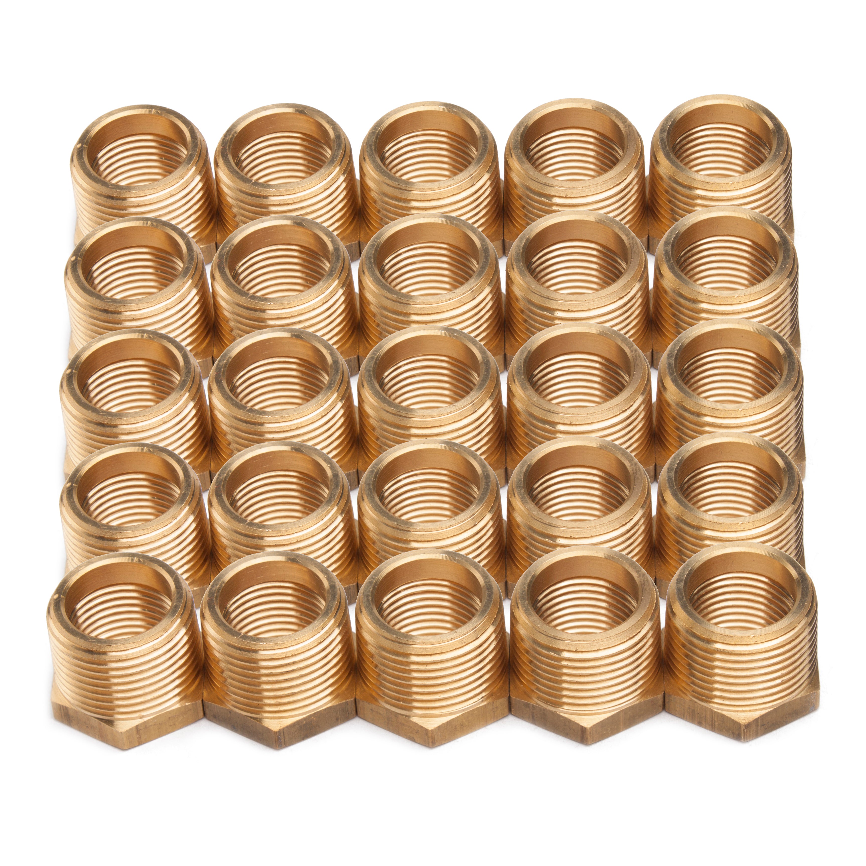 LTWFITTING Brass BSP Pipe Hex Bushing Reducer Fittings 3/4-Inch Male x 1/2-Inch Female BSPP (Pack of 25)