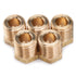 LTWFITTING Brass BSP Pipe Hex Bushing Reducer Fittings 3/8-Inch Male x 1/8-Inch Female BSPP (Pack of 5)