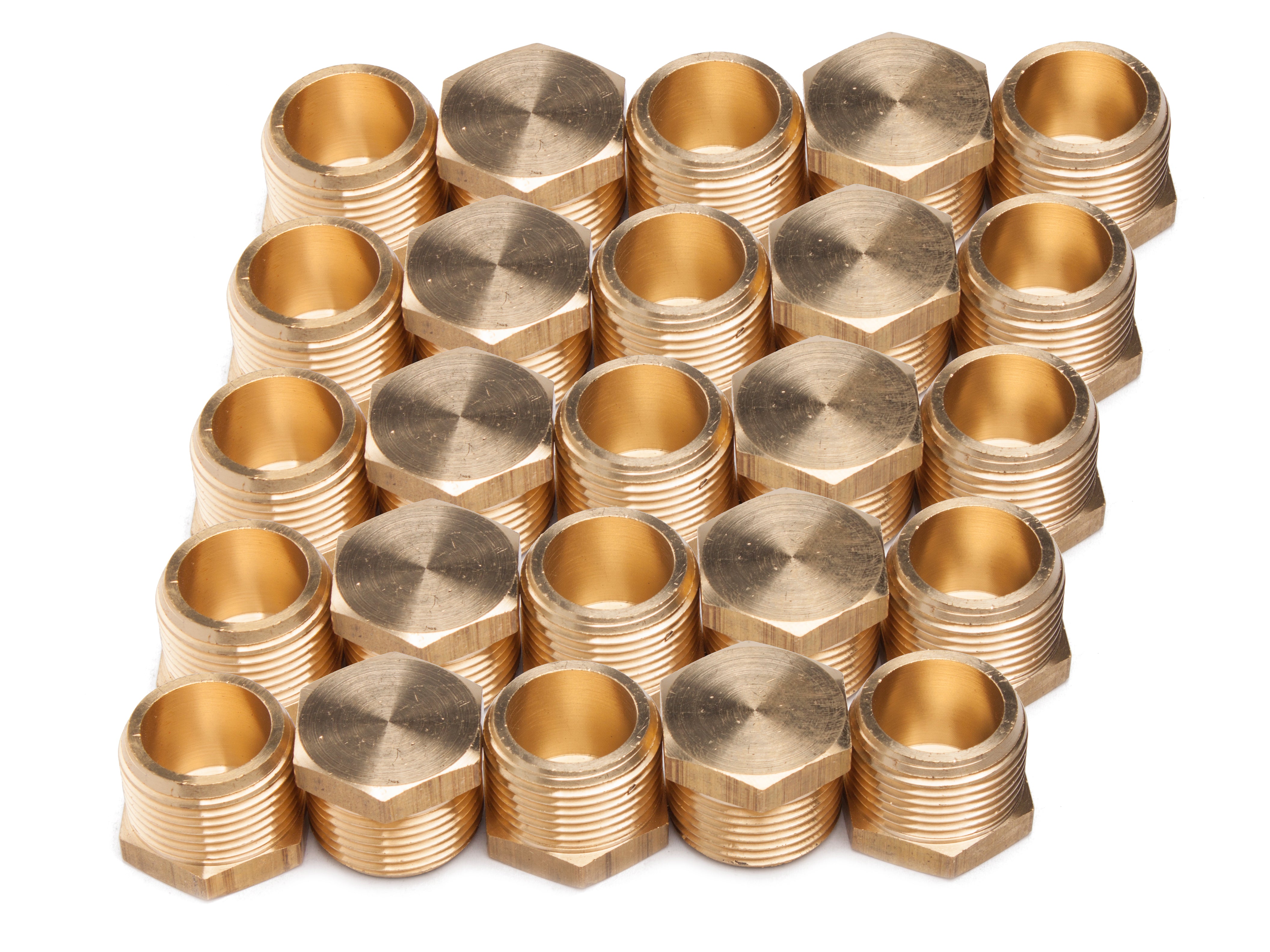 LTWFITTING Brass BSP Pipe Hex Head Plug Fittings 3/4-Inch Male BSPP Air Fuel Water Boat (Pack of 25)