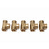 LTWFITTING Brass BSP Pipe Fitting 1/2-Inch Female BSPP Thread Tee Fuel Air (Pack of 5)