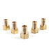 LTWFITTING Brass BSP Fitting Coupler / Adapter 3/4-Inch Female BSPP x 3/4-Inch(19mm) Hose Barb Fuel Gas Water (Pack of 5)