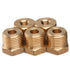 LTWFITTING Brass Pipe Hex Bushing Reducer Fittings 1/2-Inch Male BSPT x 1/4-Inch Female BSPP (Pack of 5)