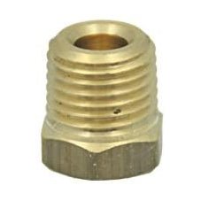 LTWFITTING Brass Pipe Hex Head Plug Fittings 1/4-Inch Male BSPT Air Fuel Water Boat (Pack of 5)