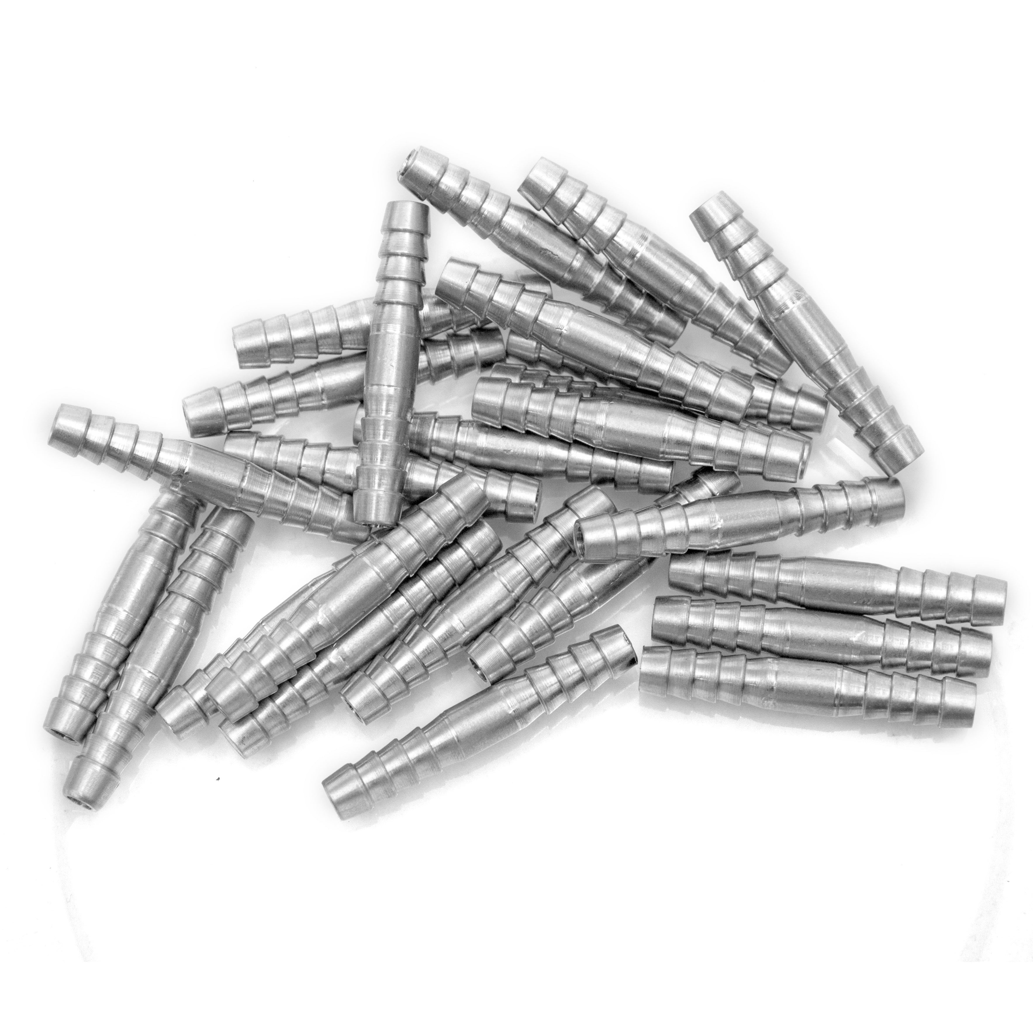 LTWFITTING Bar Production Stainless Steel 316 Barb Splicer Mender 5mm Hose ID Fitting Air Water Fuel Boat (Pack of 25)