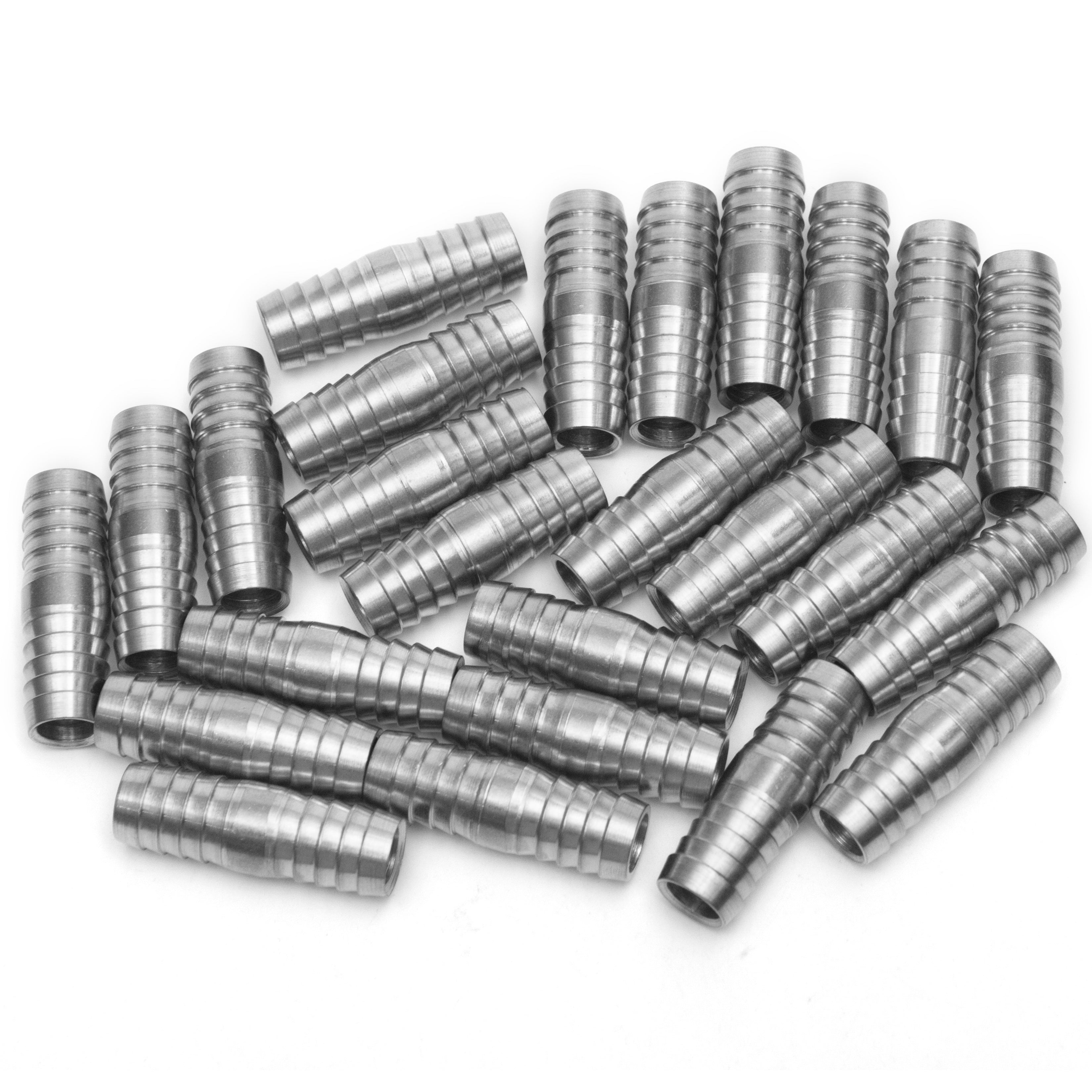 LTWFITTING Bar Production Stainless Steel 316 Barb Splicer Mender 13mm Hose ID Fitting Air Water Fuel Boat (Pack of 25)