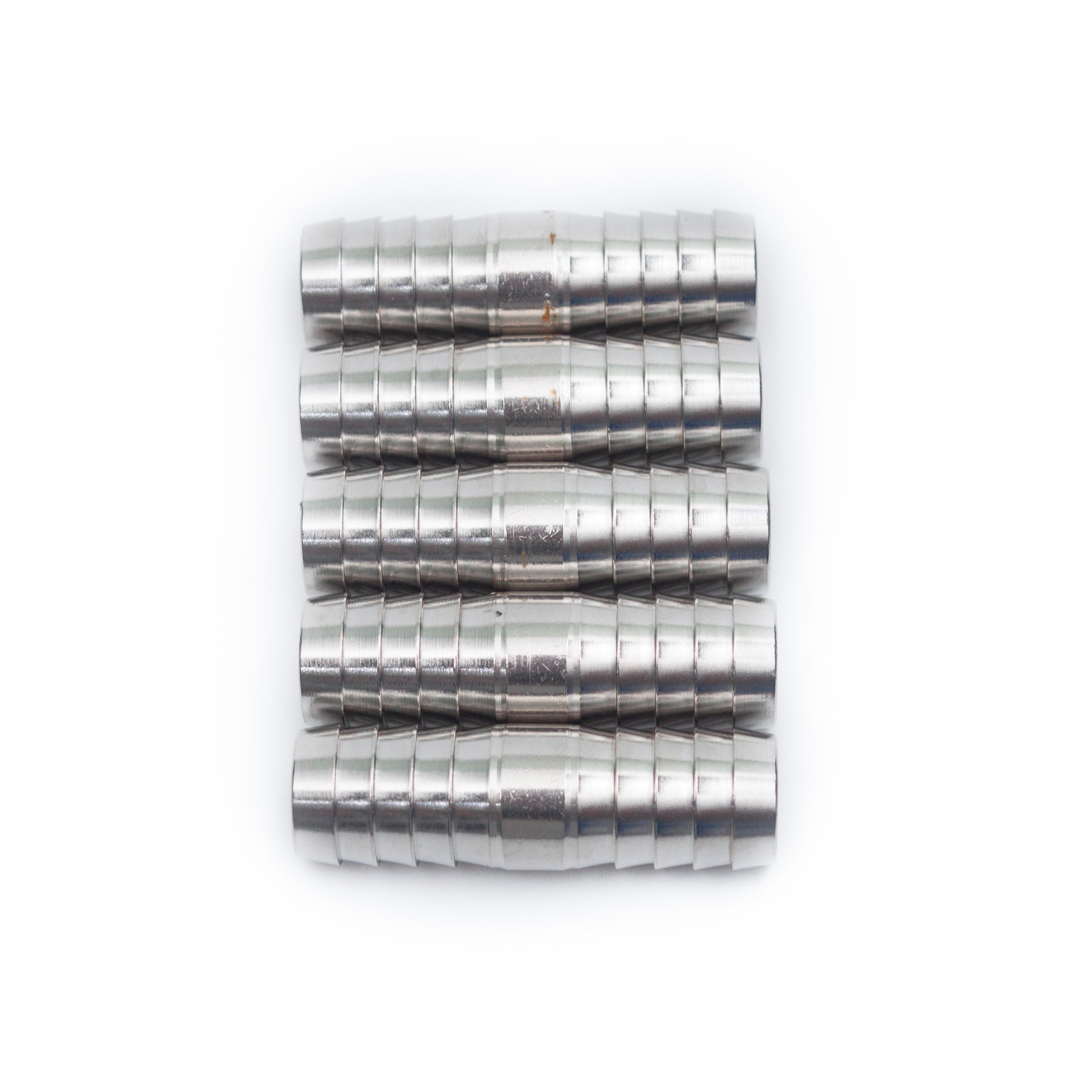 LTWFITTING Bar Production Stainless Steel 316 Barb Splicer Mender 16mm Hose ID Fitting Air Water Fuel Boat (Pack of 5)